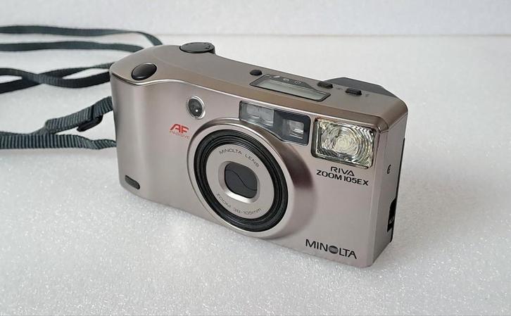 Minolta Riva Zoom 105EX - Getest & Werkend!, Audio, Tv en Foto, Fotocamera's Analoog, Zo goed als nieuw, Compact, Minolta, Ophalen of Verzenden