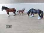 Schleich Shire hengst, merrie, veulen Set 12, Ophalen of Verzenden, Gebruikt, Jongen of Meisje