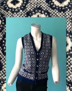 Vintage origineel jaren 70 vestje donkerblauw maat XS, Vintage, Maat 34 (XS) of kleiner, Gedragen, Verzenden