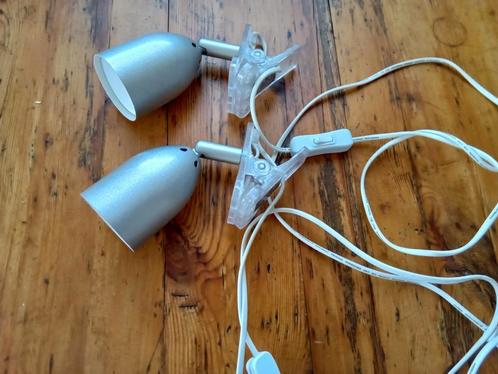 2 klemspotjes met ledverlichting, Huis en Inrichting, Lampen | Wandlampen, Zo goed als nieuw, Ophalen of Verzenden