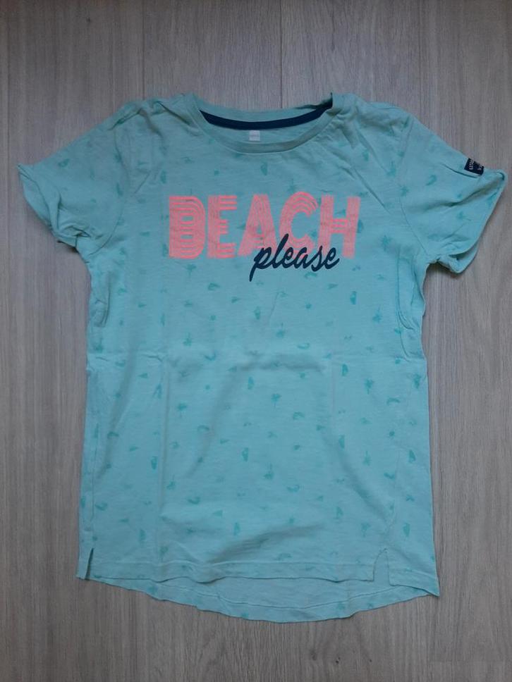 AvD 1352 Hema T-shirt mintgroen met opdruk 146/152 jongen, Kinderen en Baby's, Kinderkleding | Maat 146, Gebruikt, Jongen, Shirt of Longsleeve