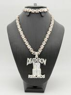 Mooie plat koningsketting met deathrow hanger 62 cm, Nieuw, Ophalen of Verzenden, Nvt, Nvt