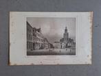1858 - Staalgravure BERGEN OP ZOOM de Grote Markt, Verzenden