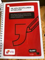 Elleke Schouwenaar - De APA-richtlijnen uitgelegd, Zo goed als nieuw, Nederlands, Overige niveaus, Elleke Schouwenaar; Arjan Doolaar; Annelies Kuijten; Jurgen M...