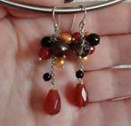 Zilveren oorbellen edelsteen parel kwarts winkelrestanten, Sieraden, Tassen en Uiterlijk, Oorbellen, Hangers, Verzenden, Nieuw