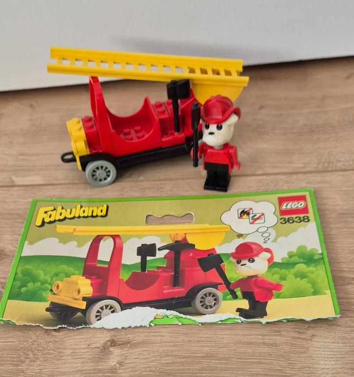 Vintage. Lego. Fabuland. 3638. Bert de buldog. De brandwacht, Kinderen en Baby's, Speelgoed | Duplo en Lego, Gebruikt, Duplo, Complete set