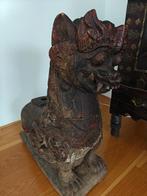 Antiek groot houten beeld Bali Balinees Ned Indie., Ophalen