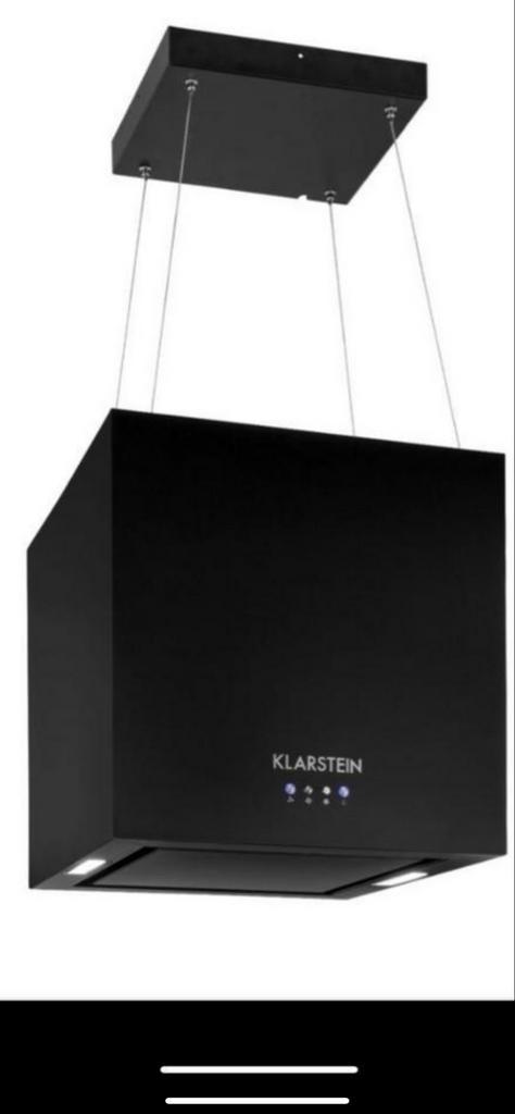 Nieuwe Klarstein Eiland Afzuigkap - Zwart, Witgoed en Apparatuur, Afzuigkappen, Nieuw, Vrijstaand, Eilandschouwkap, Motor, Ophalen of Verzenden