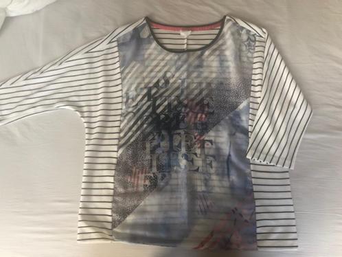 shirtje dames Taifun Gerry Weber 44, Kleding | Dames, T-shirts, Zo goed als nieuw, Maat 42/44 (L), Wit, Korte mouw, Ophalen of Verzenden