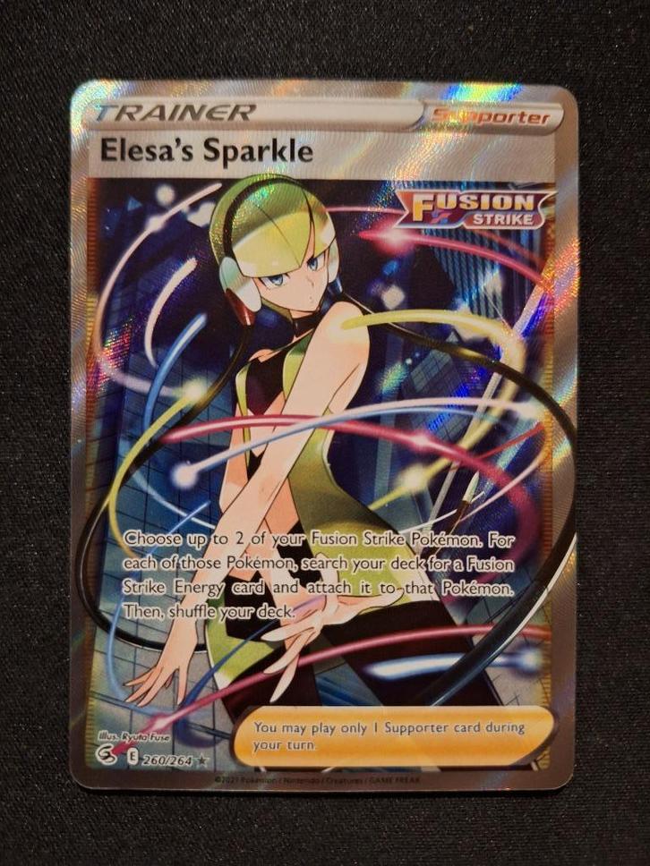 Elesa's Sparkle #260 (Fusion Strike), Hobby en Vrije tijd, Verzamelkaartspellen | Pokémon, Zo goed als nieuw, Losse kaart, Verzenden