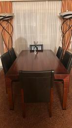 Schuitema eetset  6 stoelen twee met arm leunigen, Huis en Inrichting, Complete eetkamers, Ophalen, Zo goed als nieuw