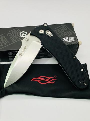 Ganzo D704-BK Black drop-point blade G-Lock Pocket Knife D2  beschikbaar voor biedingen