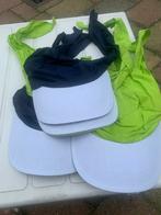 4 Nieuwe zonnekleppen - 2 blauw, 2 groen, Kleding | Dames, Hoeden en Petten, Ophalen of Verzenden, Nieuw, One size fits all, Pet