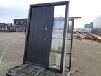 HEBO HARDHOUTEN VOORDEUR met ZIJLICHT ,rechts draaiend NIEUW, Ophalen, Nieuw, Buitendeur, Glas