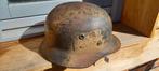 M40 sd battle damage normandie camo helm, Verzamelen, Militaria | Tweede Wereldoorlog, Duitsland, Helm of Baret, Landmacht, Ophalen