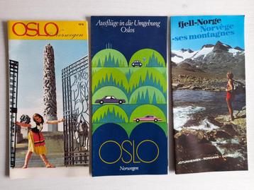 Oslo Noorwegen, 3 kleine reisbrochures 1976