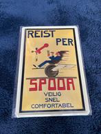 "Reist per spoor" Reclamebord, Ophalen of Verzenden