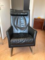 Montis Madonna fauteuil | zwart leer, Huis en Inrichting, Ophalen, Gebruikt, Leer, 75 tot 100 cm