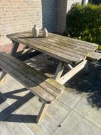 Picknicktafel, Tuin en Terras, Picknicktafels, Ophalen, Zo goed als nieuw, Rechthoekig, Hout