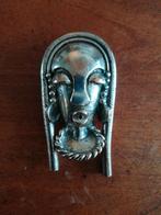 Broche (Afrikaanse vrouw) Oud. Verzilverd., Sieraden, Tassen en Uiterlijk, Broches, Ophalen of Verzenden, Gebruikt, Zilver, Overige materialen