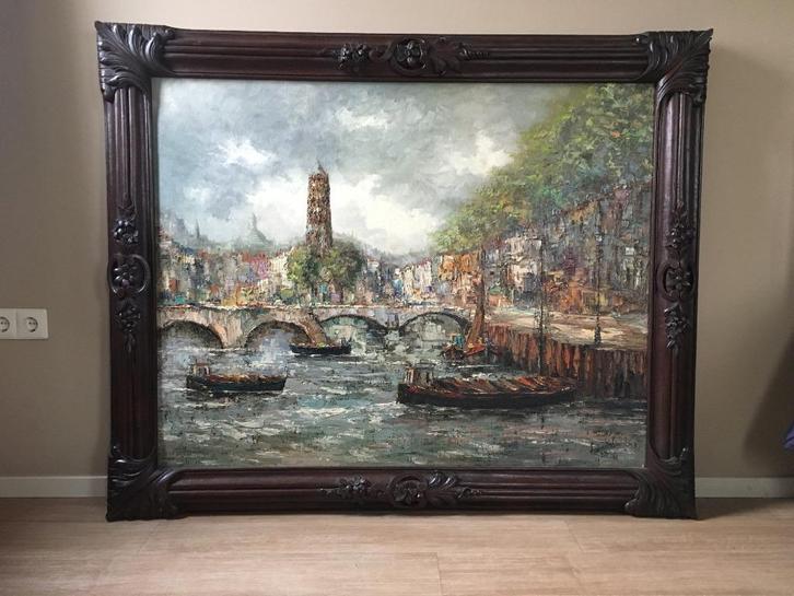 Groot uniek prachtig schilderij van Laurant BB,afm.120x147cm, Antiek en Kunst, Kunst | Schilderijen | Klassiek, Ophalen