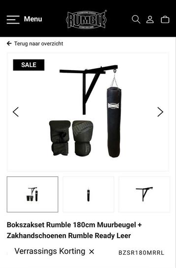 Kickboxzak met wandbeugel beschikbaar voor biedingen