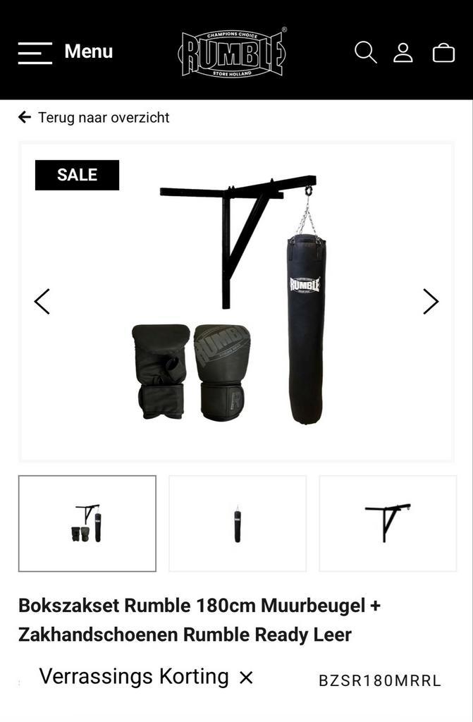 Kickboxzak met wandbeugel, Sport en Fitness, Vechtsporten en Zelfverdediging, Nieuw, Overige, Vechtsportmateriaal, Ophalen