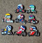 8 karikatuur F1 pins formule 1, Verzamelen, Speldjes, Pins en Buttons, Ophalen of Verzenden, Zo goed als nieuw, Sport, Speldje of Pin