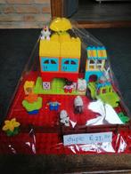 Duplo grote rode grondplaat met huis NIEUWSTAAT, Ophalen, Zo goed als nieuw, Speelset
