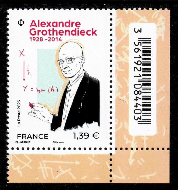 Jaar 2025 Alexandre Grothendieck., Postzegels en Munten, Postzegels | Europa | Frankrijk, Postfris, Ophalen of Verzenden