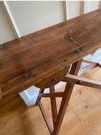 Vintage retro antiek strijkplamk hout etalage winkel, Ophalen