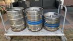 Bier Brouwketel 3x RVS Biervaten met wand-doorvoor 1/2, Hobby en Vrije tijd, Overige Hobby en Vrije tijd, Ophalen, Gebruikt