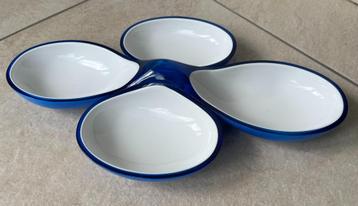 Guzzini design zoutjesschaal Chip & Dip, 2-delig blauw wit beschikbaar voor biedingen