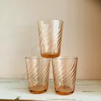 Vintage Arcoroc Franse rosaline persglas glaasjes, Verzamelen, Arcoroc, Waterglas, Verzenden, *