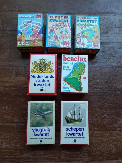 7 Kwartetten van het merk Jumbo, Verzamelen, Speelkaarten, Jokers en Kwartetten, Zo goed als nieuw, Kwartet(ten), Ophalen of Verzenden