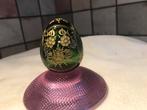 Faberge ei,goud met groen effecten,hoogte 6 cm,doorsnee 5 cm, Ophalen of Verzenden