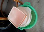 Vergiet en magnetronbakjes / vershoudbakje, Huis en Inrichting, Keuken | Tupperware, Ophalen of Verzenden, Gebruikt