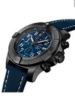 Breitling Super Avenger Chronograph 48 Night Mission, Overige materialen, Leer, Breitling, Polshorloge