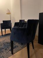 eetkamerstoel donkerblauw, Huis en Inrichting, Stoelen, Ophalen, Blauw, Zo goed als nieuw, Vier