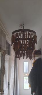 Prachtige houten hanglamp sober, Huis en Inrichting, Lampen | Hanglampen, Zo goed als nieuw, Ophalen
