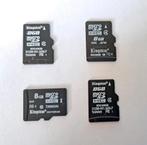 4 x Kingston micro sd kaart 8GB, Audio, Tv en Foto, Fotografie | Geheugenkaarten, SD, Ophalen of Verzenden, Fotocamera, Zo goed als nieuw