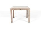 Tuintafel 100 x 100 cm - teak - greywash, Tuin en Terras, Tuintafels, Ophalen of Verzenden, Nieuw, Rechthoekig, Teakhout