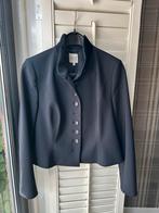 Pauw jasje - mt 42/44 (5) - D-blauw - fluwelen kraag - Zgan, Kleding | Dames, Ophalen of Verzenden, Zo goed als nieuw, Maat 42/44 (L)