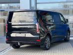 Ford Transit Custom PHEV 233PK L2 Titanium X | Dubbel Cabine, Auto's, Bestelauto's, Gebruikt, Zwart, 4 cilinders, Zwart