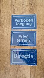 Bordjes verboden / prive/ directie, Ophalen of Verzenden