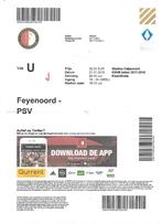 2017-2018 toegangsbewijs Feyenoord - PSV, Verzamelen, Sportartikelen en Voetbal, Verzenden, Zo goed als nieuw, Feyenoord, Overige typen