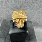 Gouden Ring | 18k | 12,06g | monogram D/B | mt 18,5 | 393014, Sieraden, Tassen en Uiterlijk, Ringen, 18 tot 19, Gebruikt, Ophalen of Verzenden