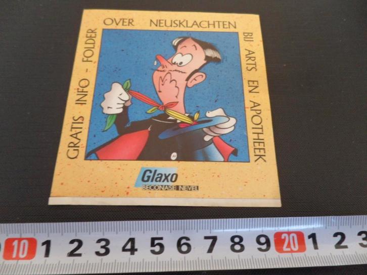 sticker GLAXO Neusspray  Goochelaar, Verzamelen, Stickers, Zo goed als nieuw, Ophalen
