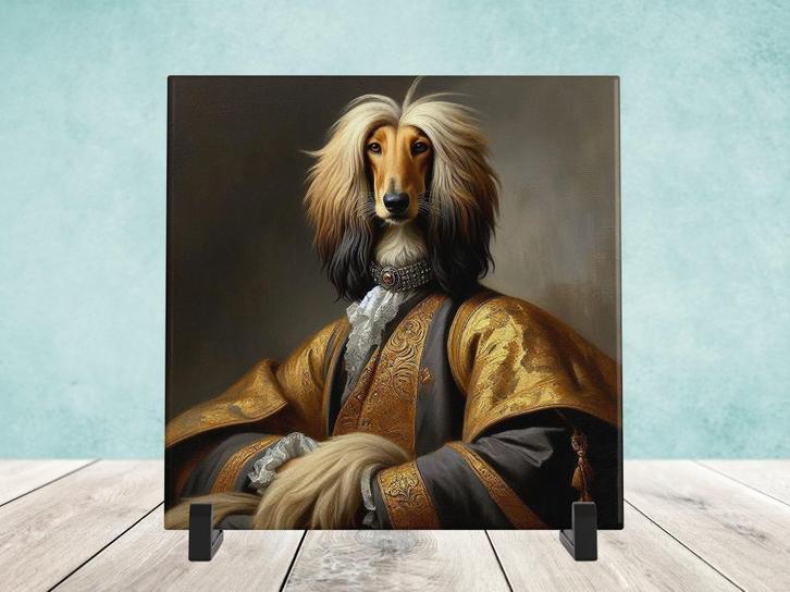 Barok Stijl - Afghaanse Windhond tegel, Huis en Inrichting, Woonaccessoires | Overige, Nieuw, Verzenden