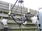 SUPER MOOIE ZWARE ANTIEKE BRONZEN BAROK LAMP, Ophalen